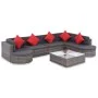 8-teiliges Gartensofa-Set und graue synthetische Rattankissen von , Gartensets - Ref: Foro24-44431, Preis: 772,36 €, Rabatt: %
