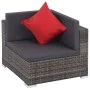 8-teiliges Gartensofa-Set und graue synthetische Rattankissen von , Gartensets - Ref: Foro24-44431, Preis: 772,36 €, Rabatt: %