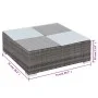 8-teiliges Gartensofa-Set und graue synthetische Rattankissen von , Gartensets - Ref: Foro24-44431, Preis: 772,36 €, Rabatt: %