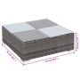 Set de sofás de jardín 8 piezas y cojines ratán sintético gris de , Conjuntos de jardín - Ref: Foro24-44431, Precio: 783,32 €...