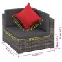 8-teiliges Gartensofa-Set und graue synthetische Rattankissen von , Gartensets - Ref: Foro24-44431, Preis: 772,36 €, Rabatt: %