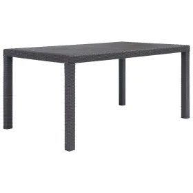 Brauner Gartentisch aus Kunststoff in Rattanoptik, 150 x 90 x 72 cm von vidaXL, Gartentische - Ref: Foro24-45606, Preis: 163,...