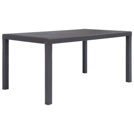Brown rattan look plastic garden table 150x90x72 cm by vidaXL, Garden tables - Ref: Foro24-45606, Price: 154,23 €, Discount: %