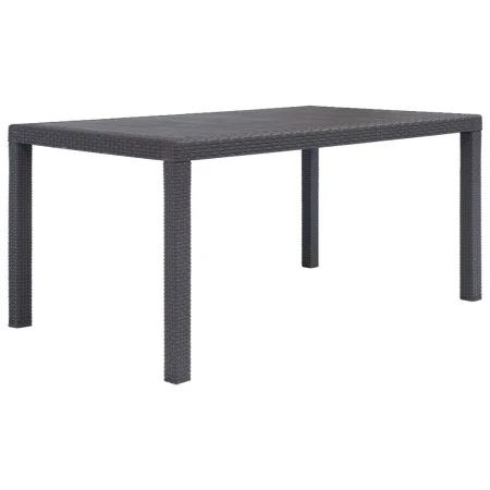 Brown rattan look plastic garden table 150x90x72 cm by vidaXL, Garden tables - Ref: Foro24-45606, Price: 157,31 €, Discount: %