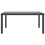 Brown rattan look plastic garden table 150x90x72 cm by vidaXL, Garden tables - Ref: Foro24-45606, Price: 154,23 €, Discount: %
