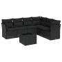 7-piece garden dining set and black synthetic rattan cushions by , Garden sets - Ref: Foro24-3217685, Price: 455,71 €, Discou...