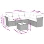 7-piece garden dining set and black synthetic rattan cushions by , Garden sets - Ref: Foro24-3217685, Price: 438,29 €, Discou...
