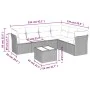 7-piece garden dining set and black synthetic rattan cushions by , Garden sets - Ref: Foro24-3217685, Price: 455,71 €, Discou...
