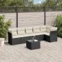 7-piece garden dining set and black synthetic rattan cushions by , Garden sets - Ref: Foro24-3217666, Price: 421,87 €, Discou...