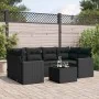 7-piece garden dining set and black synthetic rattan cushions by , Modular outdoor sofas - Ref: Foro24-3251052, Price: 490,27...