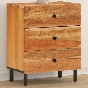 Nachttisch aus massivem Akazienholz, 50 x 33 x 60 cm von , Nachttische - Ref: Foro24-356864, Preis: 86,49 €, Rabatt: %