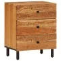 Solid acacia wood bedside table 50x33x60 cm by , Nightstands - Ref: Foro24-356864, Price: 87,45 €, Discount: %