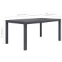 Brown rattan look plastic garden table 150x90x72 cm by vidaXL, Garden tables - Ref: Foro24-45606, Price: 154,23 €, Discount: %