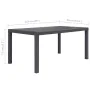 Mesa de jardín de plástico aspecto ratán marrón 150x90x72 cm de vidaXL, Mesas de jardín - Ref: Foro24-45606, Precio: 157,31 €...