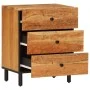 Solid acacia wood bedside table 50x33x60 cm by , Nightstands - Ref: Foro24-356864, Price: 87,45 €, Discount: %
