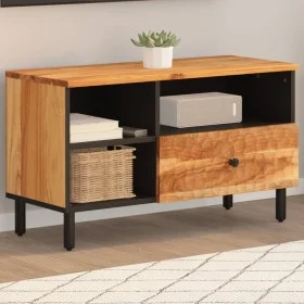 TV-Schrank aus massivem Akazienholz, 80 x 33 x 46 cm von , TV-Möbel - Ref: Foro24-356872, Preis: 60,08 €, Rabatt: %