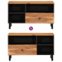 TV-Schrank aus massivem Akazienholz, 80 x 33 x 46 cm von , TV-Möbel - Ref: Foro24-356872, Preis: 60,65 €, Rabatt: %