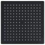 Cabezal ducha efecto lluvia acero inox cuadrado negro 25x25 cm