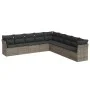 9-teiliges Gartenmöbel-Set und graue synthetische Rattankissen von , Gartensets - Ref: Foro24-3217780, Preis: 515,34 €, Rabat...