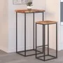 Beistelltisch aus massivem Akazienholz mit natürlicher Kante, 40 x 40 x 2,5 cm von , Seitentische - Ref: Foro24-370606, Preis...