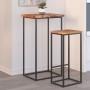 Mesa auxiliar madera maciza acacia borde natural 40x40x2,5 cm de , Mesas auxiliares - Ref: Foro24-370606, Precio: 32,49 €, De...