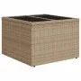 Garden table glass surface PE rattan beige 55x55x37 cm by , Garden tables - Ref: Foro24-366058, Price: 61,75 €, Discount: %