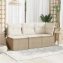 Garten-Ecksessel mit beigen synthetischen Rattankissen von , Outdoor-Sofas - Ref: Foro24-366051, Preis: 103,85 €, Rabatt: %
