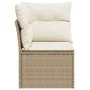 Garten-Ecksessel mit beigen synthetischen Rattankissen von , Outdoor-Sofas - Ref: Foro24-366051, Preis: 103,85 €, Rabatt: %