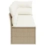 4-seater garden sofa with beige synthetic rattan cushions by , Outdoor sofas - Ref: Foro24-366053, Price: 252,76 €, Discount: %