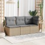 Garden sofa without armrests with beige PE rattan cushions by , Outdoor sofas - Ref: Foro24-366085, Price: 60,34 €, Discount: %