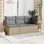 Garden sofa without armrests with beige PE rattan cushions by , Outdoor sofas - Ref: Foro24-366085, Price: 59,51 €, Discount: %