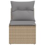 Garden sofa without armrests with beige PE rattan cushions by , Outdoor sofas - Ref: Foro24-366085, Price: 60,34 €, Discount: %