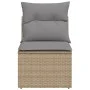 Garden sofa without armrests with beige PE rattan cushions by , Outdoor sofas - Ref: Foro24-366085, Price: 59,51 €, Discount: %