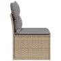 Garden sofa without armrests with beige PE rattan cushions by , Outdoor sofas - Ref: Foro24-366085, Price: 59,51 €, Discount: %