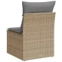 Garden sofa without armrests with beige PE rattan cushions by , Outdoor sofas - Ref: Foro24-366085, Price: 59,51 €, Discount: %