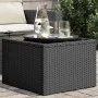 Garden table glass surface PE rattan black 55x55x37 cm by , Garden tables - Ref: Foro24-365969, Price: 61,03 €, Discount: %