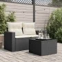 Garden table glass surface PE rattan black 55x55x37 cm by , Garden tables - Ref: Foro24-365969, Price: 61,03 €, Discount: %