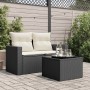 Gartentisch Glasoberfläche PE Rattan schwarz 55x55x37 cm von , Gartentische - Ref: Foro24-365969, Preis: 55,50 €, Rabatt: %