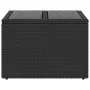 Garden table glass surface PE rattan black 55x55x37 cm by , Garden tables - Ref: Foro24-365969, Price: 61,03 €, Discount: %