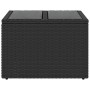 Gartentisch Glasoberfläche PE Rattan schwarz 55x55x37 cm von , Gartentische - Ref: Foro24-365969, Preis: 55,50 €, Rabatt: %