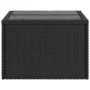 Garden table glass surface PE rattan black 55x55x37 cm by , Garden tables - Ref: Foro24-365969, Price: 61,03 €, Discount: %