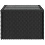 Gartentisch Glasoberfläche PE Rattan schwarz 55x55x37 cm von , Gartentische - Ref: Foro24-365969, Preis: 55,50 €, Rabatt: %