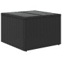 Gartentisch Glasoberfläche PE Rattan schwarz 55x55x37 cm von , Gartentische - Ref: Foro24-365969, Preis: 55,50 €, Rabatt: %