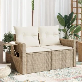 2-Sitzer-Gartensofa mit Kissen, beiges synthetisches Rattan von , Outdoor-Sofas - Ref: Foro24-366079, Preis: 210,99 €, Rabatt: %