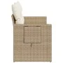 2-seater garden sofa with cushions, beige synthetic rattan by , Outdoor sofas - Ref: Foro24-366079, Price: 210,99 €, Discount: %