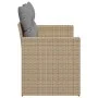 2-seater garden sofa with cushions, beige synthetic rattan by , Outdoor sofas - Ref: Foro24-366093, Price: 153,55 €, Discount: %