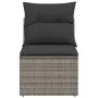 Garden sofa without armrests with gray PE rattan cushions by , Outdoor sofas - Ref: Foro24-366135, Price: 60,08 €, Discount: %