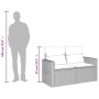 Garden sofa with cushions 2 seater gray synthetic rattan by , Outdoor sofas - Ref: Foro24-366123, Price: 158,92 €, Discount: %