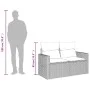 Gartensofa mit Kissen, 2-Sitzer, graues synthetisches Rattan von , Outdoor-Sofas - Ref: Foro24-366123, Preis: 156,37 €, Rabat...
