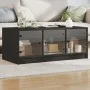 Coffee table with black glass doors 102x50x42 cm by , Coffee table - Ref: Foro24-836414, Price: 79,06 €, Discount: %